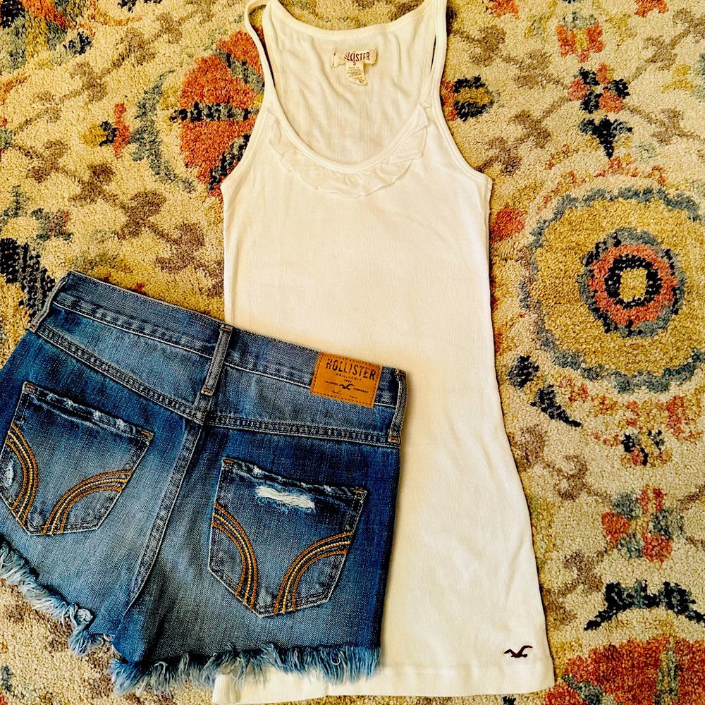 Vintage Hollister Ruffle Trim Tank